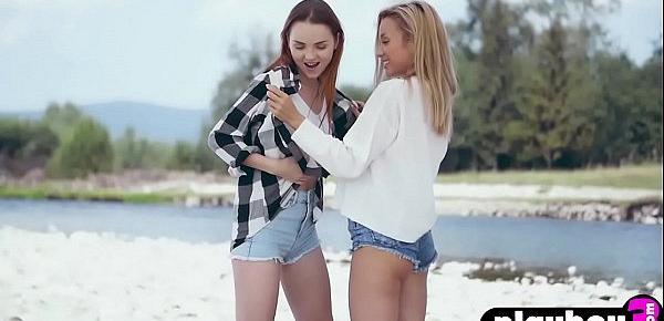  Petite lesbians took of hot clothes and showed pussies